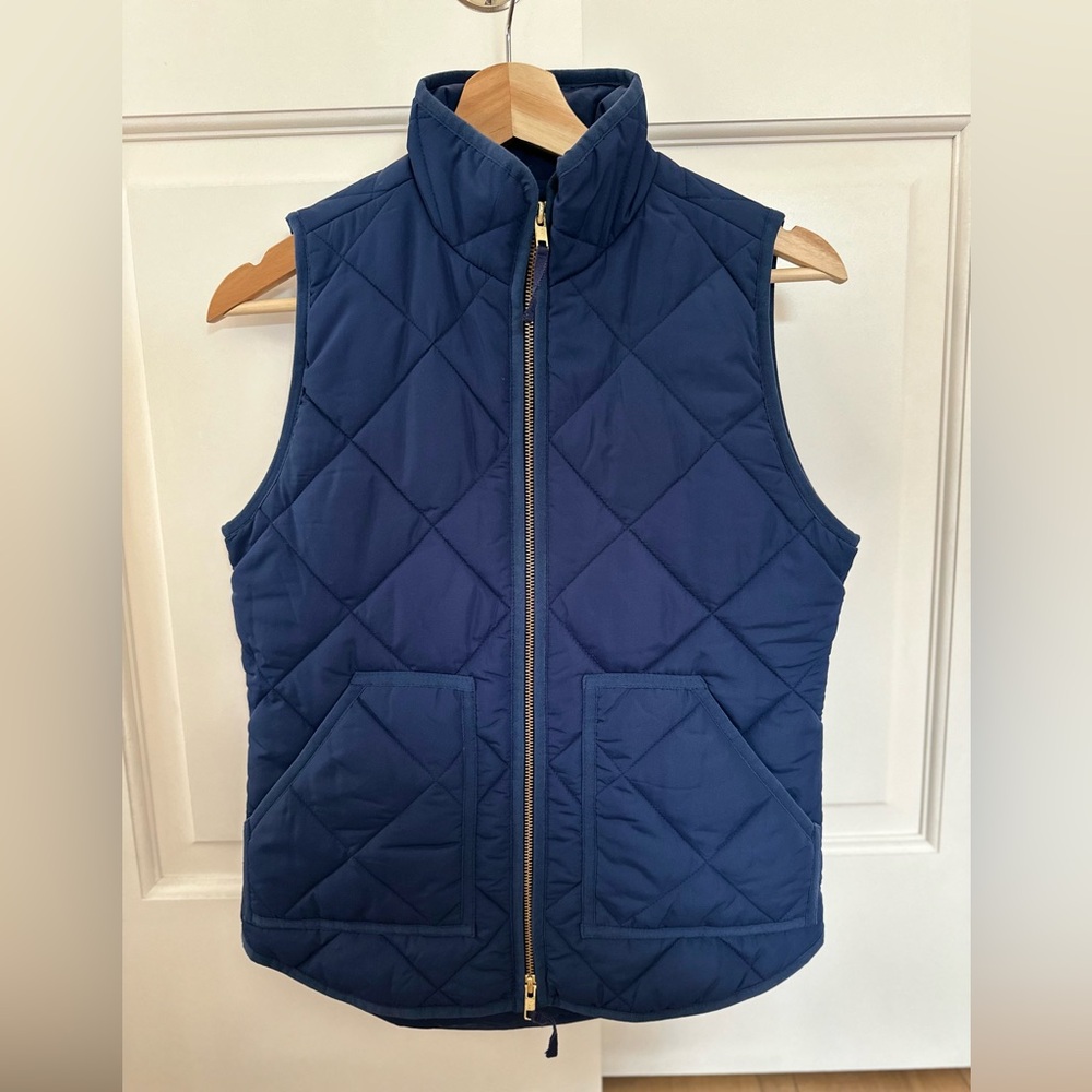 J. Crew Navy Vest with Gold Accents